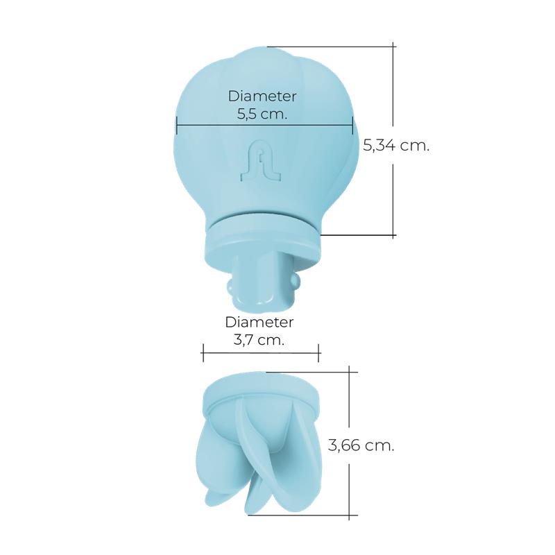 ADRIEN LASTIC - ESTIMULADOR CARESS VIBRACIÓN Y ROTACIÓN LIGHT BLUE