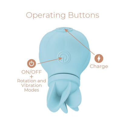 ADRIEN LASTIC - ESTIMULADOR CARESS VIBRACIÓN Y ROTACIÓN LIGHT BLUE
