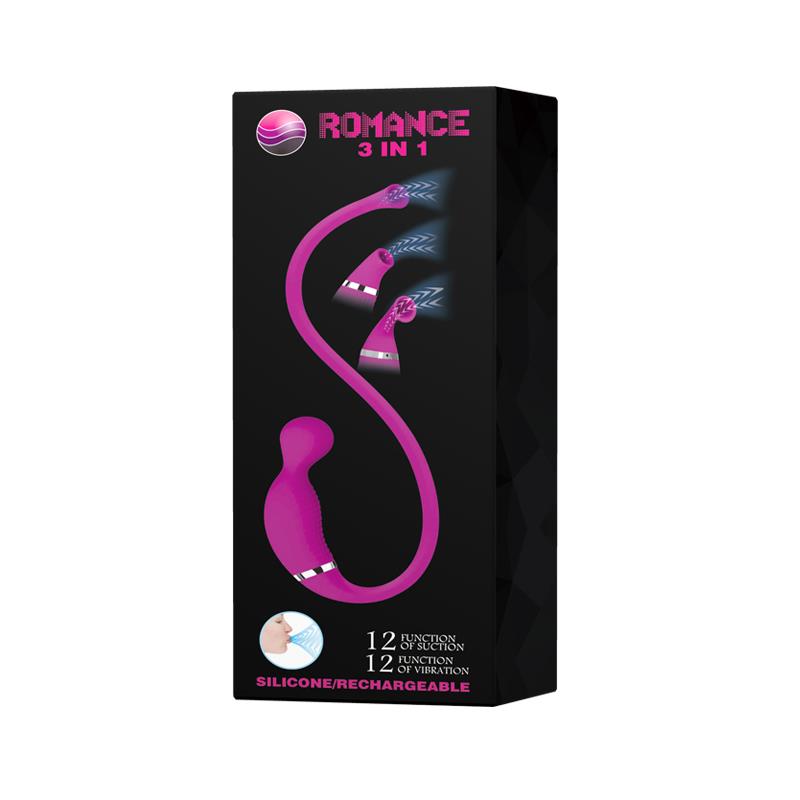 ROMANCE - ESTIMULADOR CON SUCCIÓN 3 EN 1