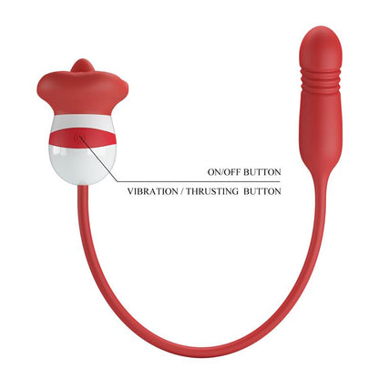 PRETTYLOVE - ESTIMULADOR DE BOCA LAMETEO Y BALA VIBRADORA CON THRUSTING ASHLYN