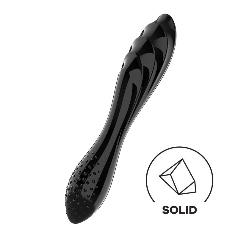 SATISFYER - ESTIMULADOR DE CRISTAL DAZZLING CRYSTAL 1 HOT AND COLD NEGRO
