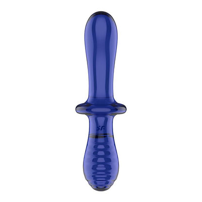 SATISFYER - ESTIMULADOR DE CRISTAL DOUBLE CRYSTAL HOT AND COLD AZUL
