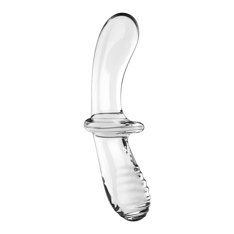 SATISFYER - ESTIMULADOR DE CRISTAL DOUBLE CRYSTAL HOT AND COLD TRANSPARENTE
