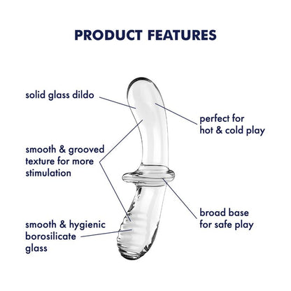 SATISFYER - ESTIMULADOR DE CRISTAL DOUBLE CRYSTAL HOT AND COLD TRANSPARENTE