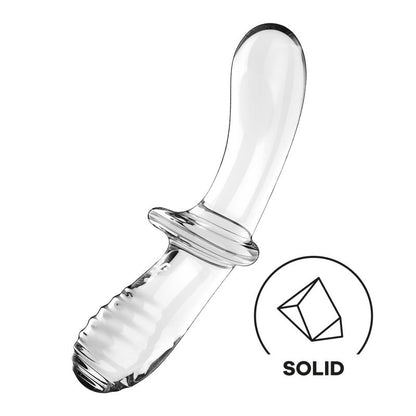 SATISFYER - ESTIMULADOR DE CRISTAL DOUBLE CRYSTAL HOT AND COLD TRANSPARENTE