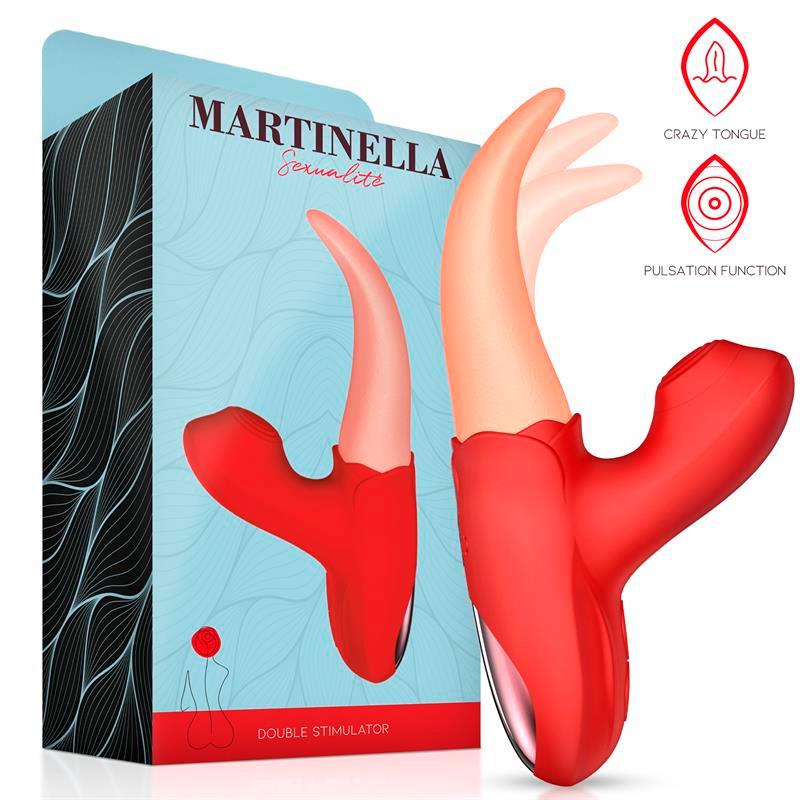 MARTINELLA - ESTIMULADOR DOBLE CON LENGUA Y PULSACIÓN