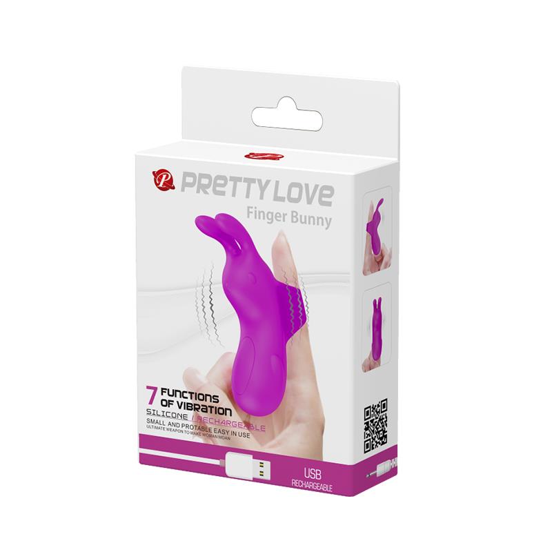 PRETTYLOVE - ESTIMULADOR FINGER BUNNY USB SILICONA