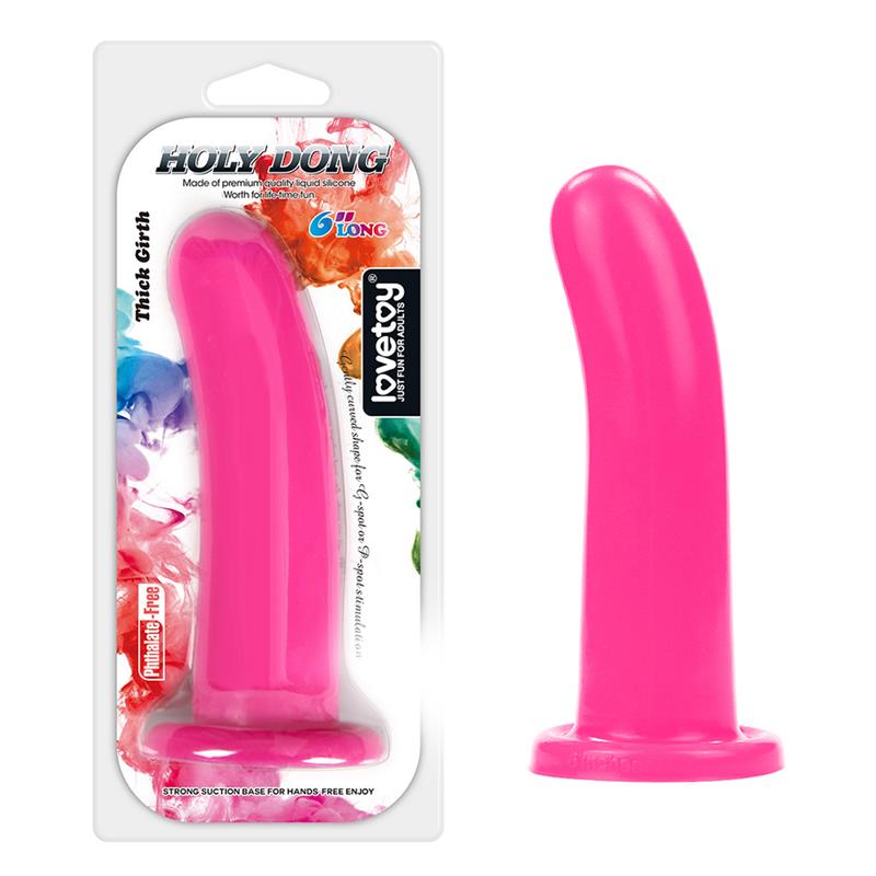 LOVETOY - ESTIMULADOR HOLY DONG 6 SILICONA LÍQUIDA ROSA