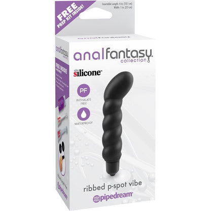 ANAL FANTASY COLLECT. - ESTIMULADOR PROSTÁTICO RIBBED P-SPOT VIBE NEGRO
