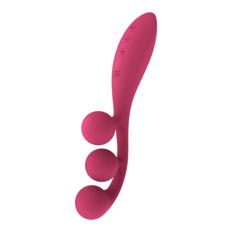 SATISFYER - ESTIMULADOR TRI BALL 1 ROJO