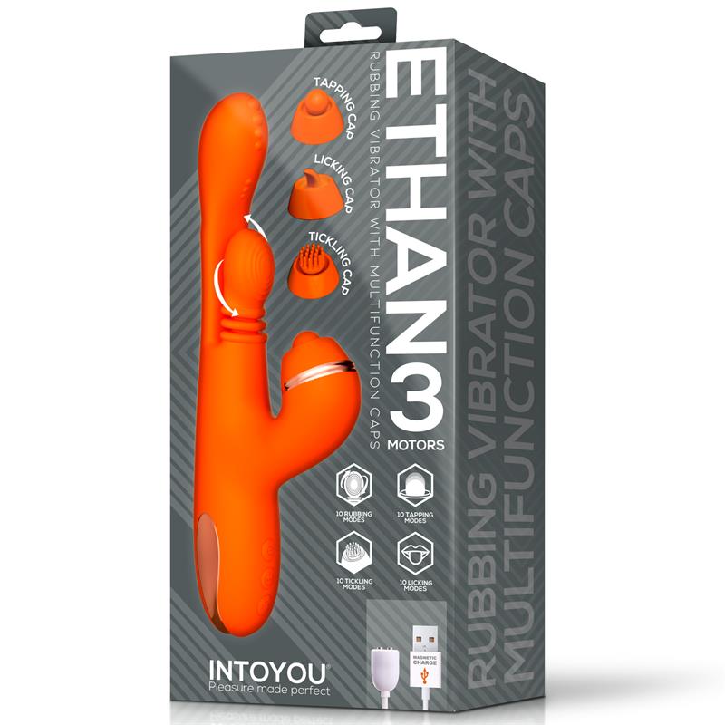 INTOYOU - ETHAN VIBRADOR MASAJE 360º PARA EL PUNTO G Y CABEZALES INTERCAMBIABLES