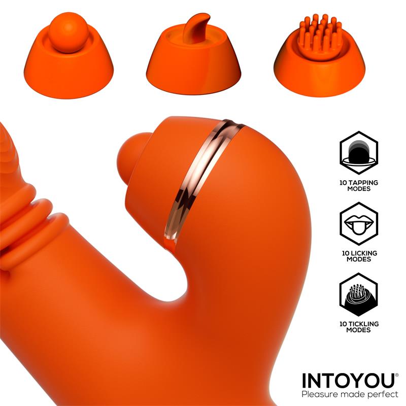 INTOYOU - ETHAN VIBRADOR MASAJE 360º PARA EL PUNTO G Y CABEZALES INTERCAMBIABLES