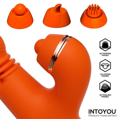 INTOYOU - ETHAN VIBRADOR MASAJE 360º PARA EL PUNTO G Y CABEZALES INTERCAMBIABLES