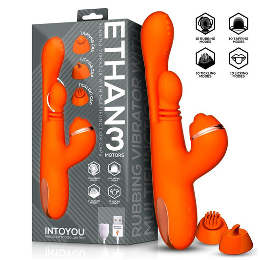INTOYOU - ETHAN VIBRADOR MASAJE 360º PARA EL PUNTO G Y CABEZALES INTERCAMBIABLES