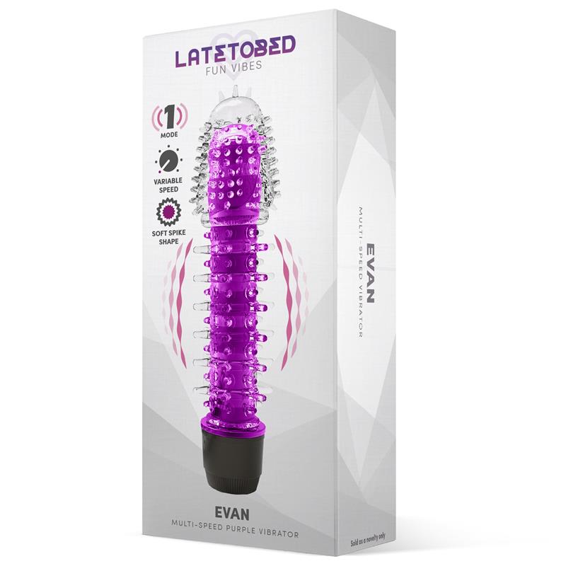 LATETOBED - EVAN VIBRADOR MULTI VELOCIDAD PÚRPURA