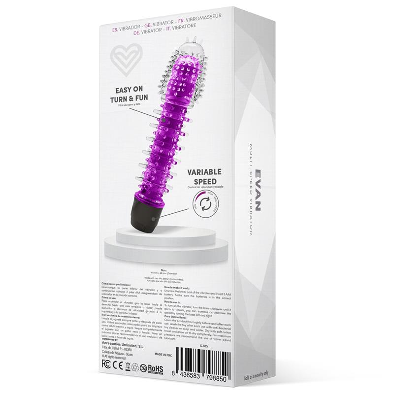 LATETOBED - EVAN VIBRADOR MULTI VELOCIDAD PÚRPURA