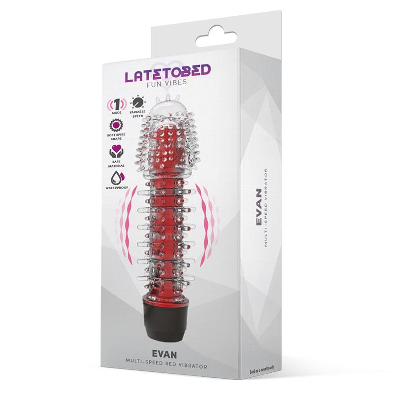 LATETOBED - EVAN VIBRADOR MULTI VELOCIDAD ROJO