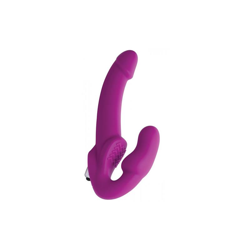 STRAP U - EVOKE VIBRADOR DOBLE SIN ARNÉS PURPURA