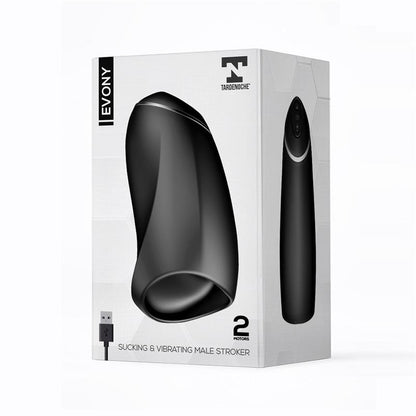 TARDENOCHE - EVONY MASTURBADOR MASCULINO SEXO ORAL SUCCIÓN Y VIBRACIÓN 2 MOTORES USB SILICONA