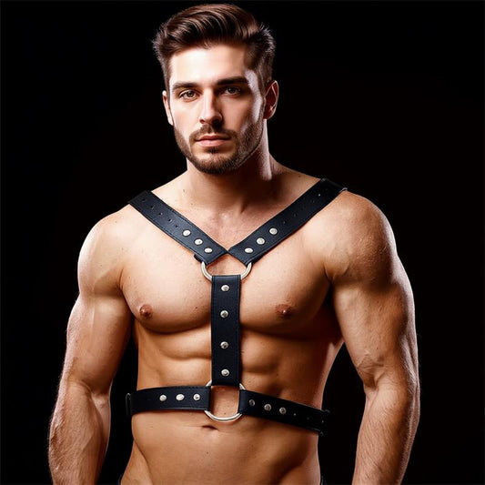 INTOYOU BDSM LINE - FABRIO ARNÉS MASCULINO PARA BONDAGE CUERO VEGANO
