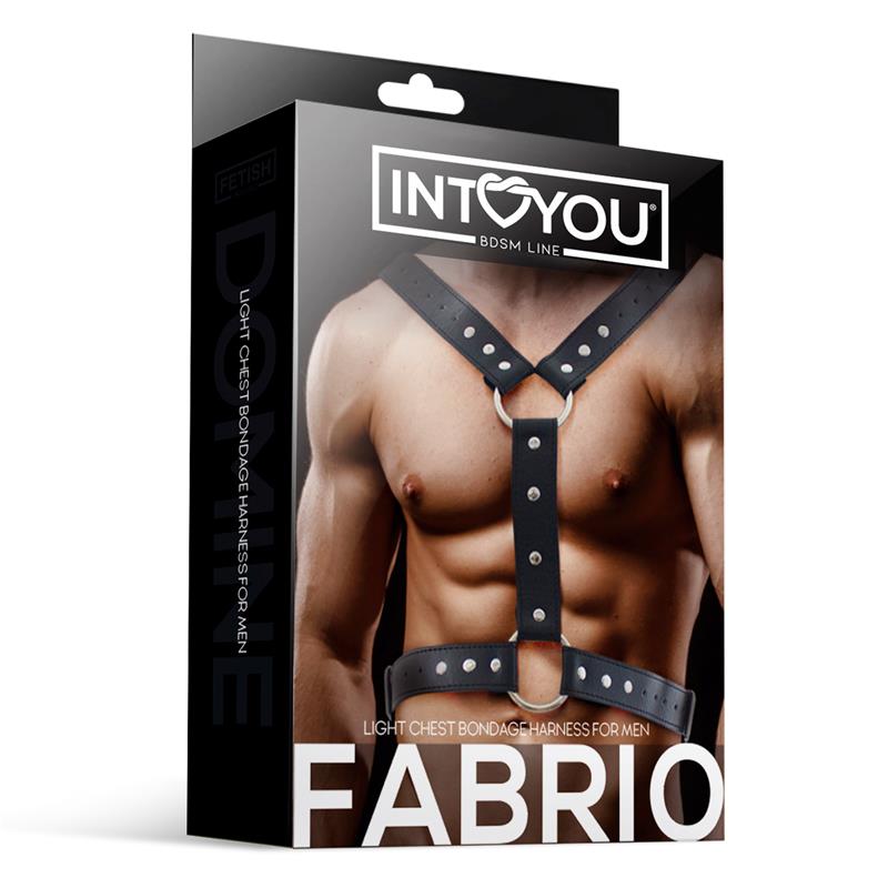 INTOYOU BDSM LINE - FABRIO ARNÉS MASCULINO PARA BONDAGE CUERO VEGANO