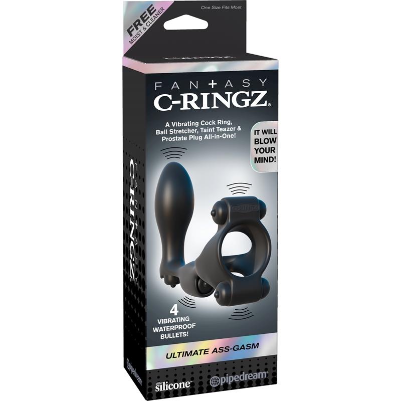 FANTASY C-RINGZ - FANTASY C-RINGZ ANILLO CON PLUG ANAL ULTIMATE NEGRO