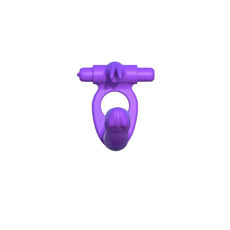 FANTASY C-RINGZ - FANTASY C-RINGZ ANILLO DE SILICONA DE DOBLE PENETRACIÓN RABBIT PÚRPURA