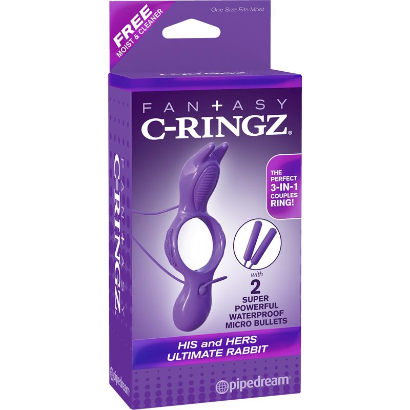 FANTASY C-RINGZ - FANTASY C-RINGZ ANILLO PARA ÉL Y PARA ELLA ULTIMATE RABBIT PÚRPURA