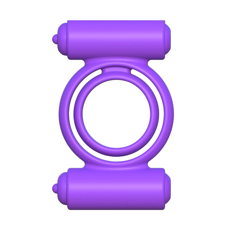 FANTASY C-RINGZ - FANTASY C-RINGZ ANILLO VIBRADOR DE SILICONA DOUBLE DELIGHT PÚRPURA