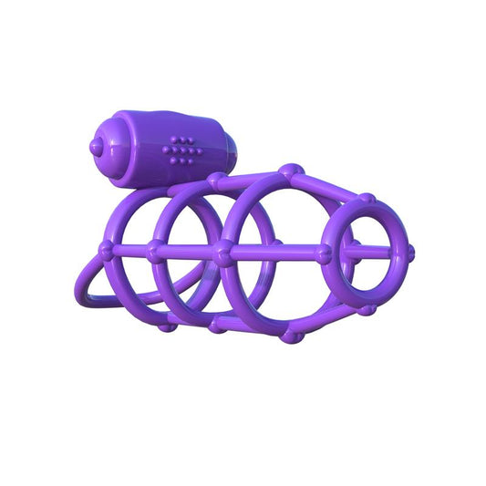 FANTASY C-RINGZ - FANTASY C-RINGZ ANILLO VIBRADOR JAULA DEL CLÍMAX PÚRPURA