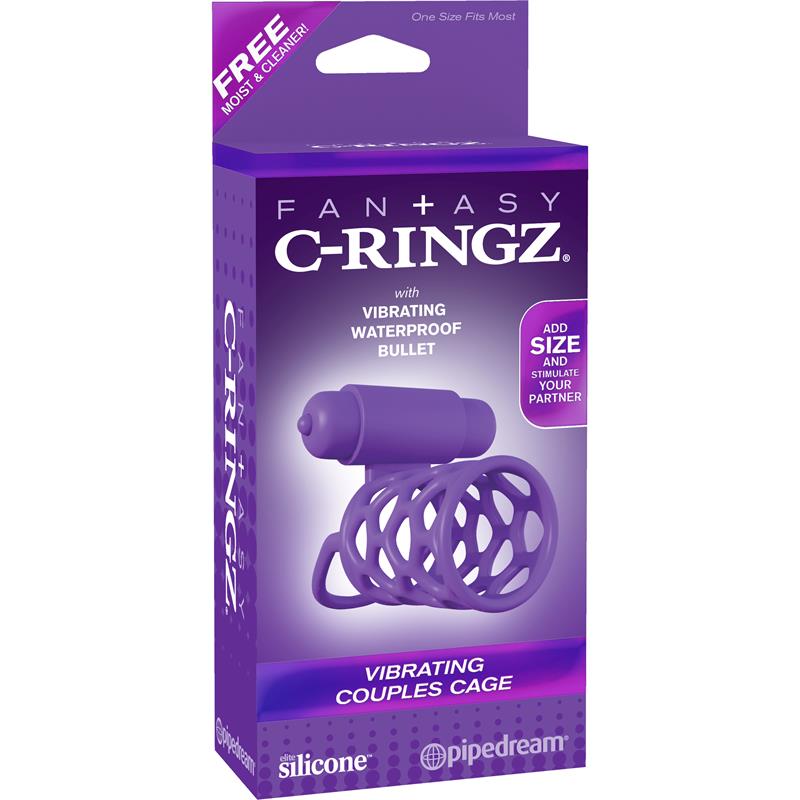 FANTASY C-RINGZ - FANTASY C-RINGZ ANILLO VIBRADOR JAULA PARA PAREJAS PÚRPURA