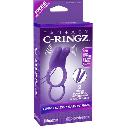 FANTASY C-RINGZ - FANTASY C-RINGZ ANILLO VIBRADOR RABBIT DOBLE PÚRPURA