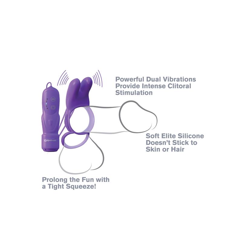FANTASY C-RINGZ - FANTASY C-RINGZ ANILLO VIBRADOR RABBIT DOBLE PÚRPURA