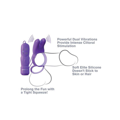 FANTASY C-RINGZ - FANTASY C-RINGZ ANILLO VIBRADOR RABBIT DOBLE PÚRPURA