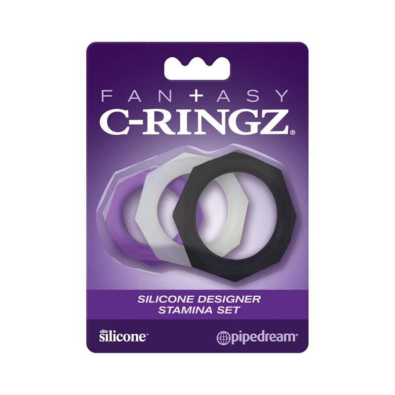 FANTASY C-RINGZ - FANTASY C-RINGZ KIT DE 3 ANILLOS DE SILICONA PÚRPURA