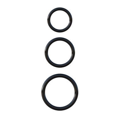 FANTASY C-RINGZ - FANTASY C-RINGZ SET DE 3 ANILLOS DE SILICONA COLOR NEGRO