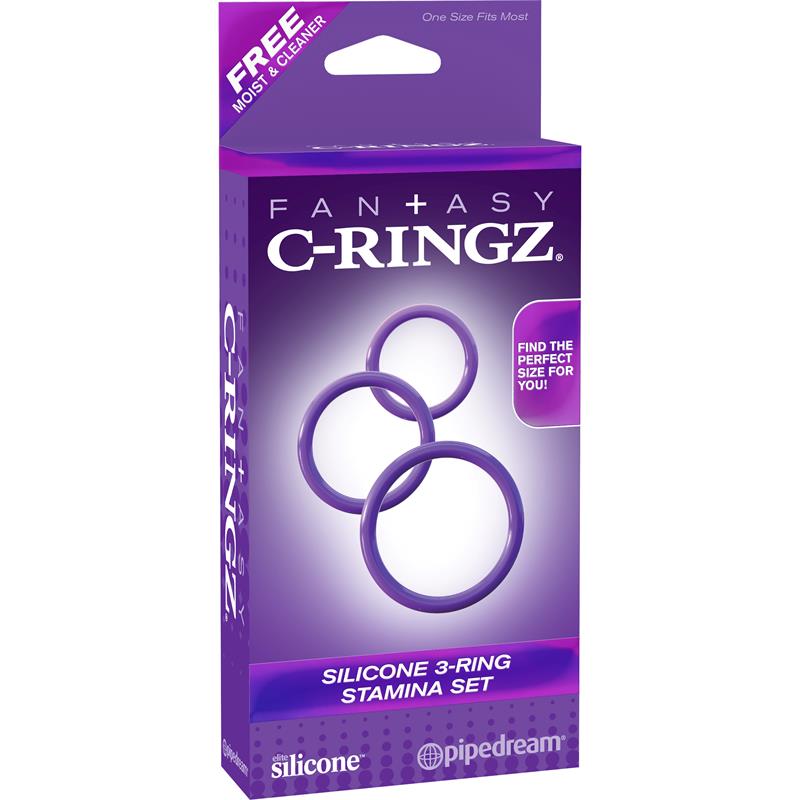Fantasy C-Ringz Set de Anillos de Silicona para Resistencia - Púrpura