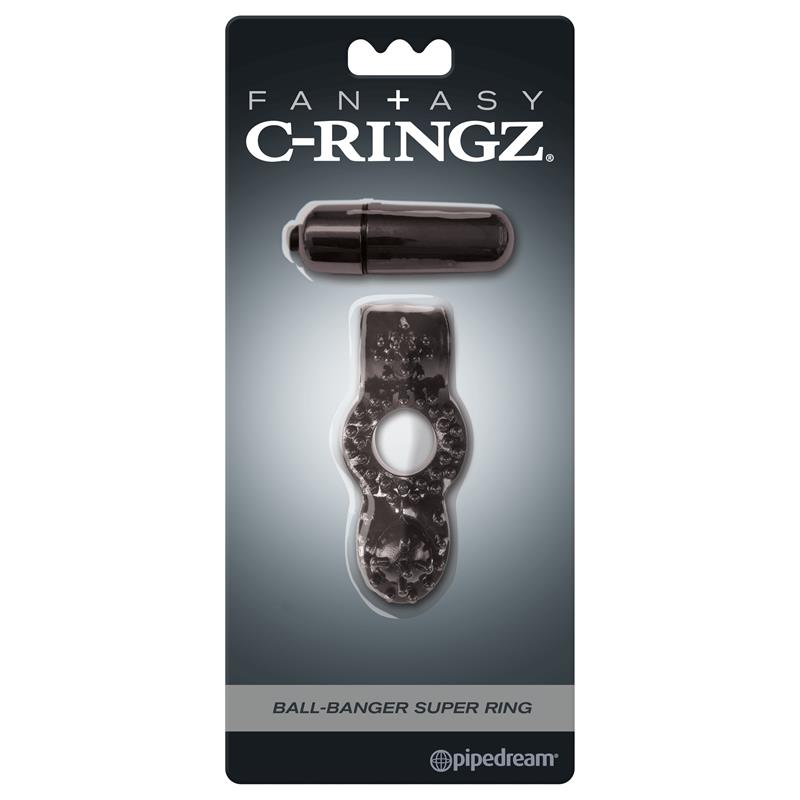 FANTASY C-RINGZ - FANTASY C-RINGZ SUPER ANILLO BALL-BANGER NEGRO