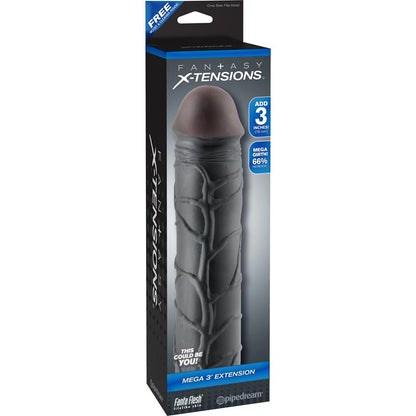 FANTASY X-TENSIONS - FANTASY X-TENSIONS  MEGA 7,6 CM EXTENSIÓN DE PENE - COLOR NEGRO
