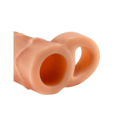 FANTASY X-TENSIONS - FANTASY X-TENSIONS  PERFECT 2,5 CM EXTENSIÓN DE PENE CON ANILLA PARA TESTÍCULOS - COLOR NATURAL