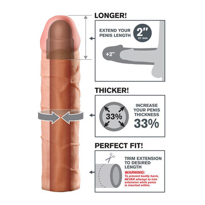FANTASY X-TENSIONS - FANTASY X-TENSIONS  PERFECT 5,1 CM EXTENSIÓN DE PENE - COLOR NATURAL