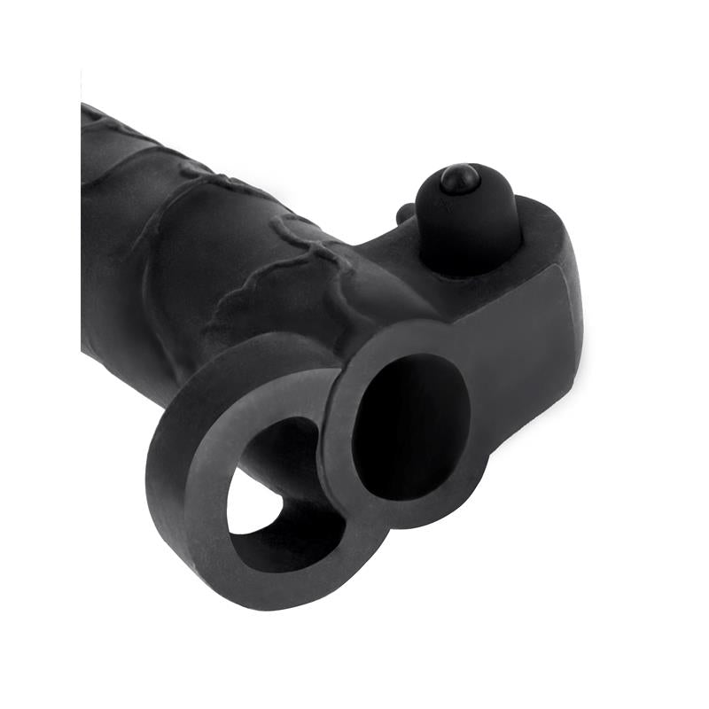 FANTASY X-TENSIONS - FANTASY X-TENSIONS VIBRADOR REAL FEEL DE 5,1 CM CON EXTENSIÓN - COLOR NEGRO