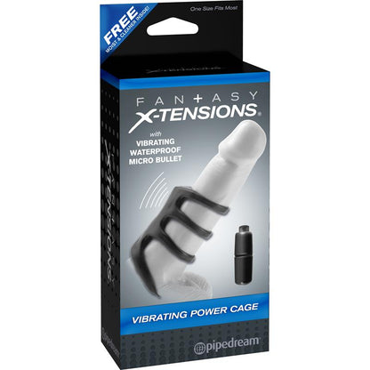 FANTASY X-TENSIONS - FANTASY X-TENSIONS  VIBRATING POWER CAGE-BLACK