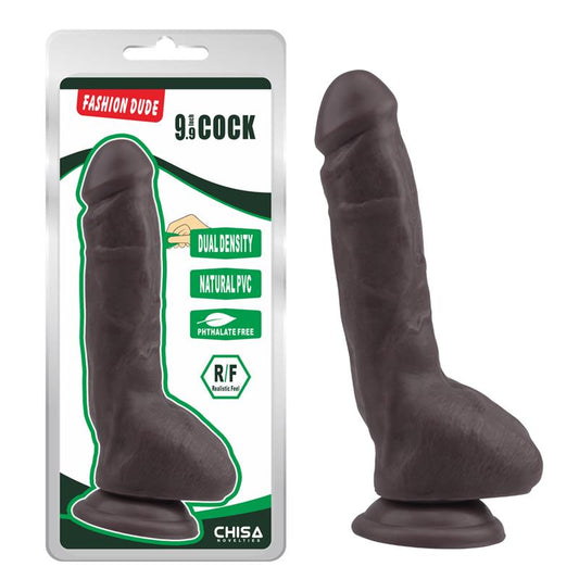 CHISA - FASHION DUDE DILDO DUAL DENSITY 23 CM X 4.3 CM MARRÓN