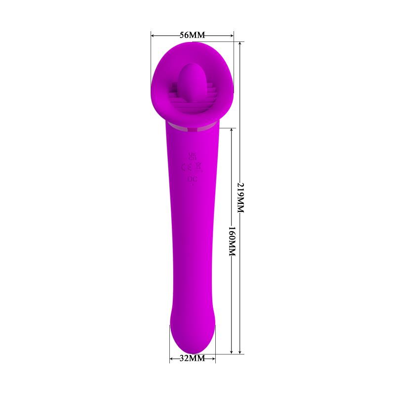 PRETTYLOVE - FAUST VIBRADOR CON LENGUA ESTIMULADORA USB