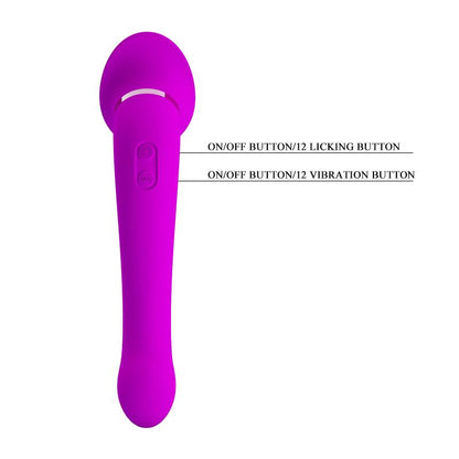 PRETTYLOVE - FAUST VIBRADOR CON LENGUA ESTIMULADORA USB