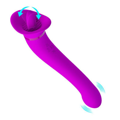 PRETTYLOVE - FAUST VIBRADOR CON LENGUA ESTIMULADORA USB