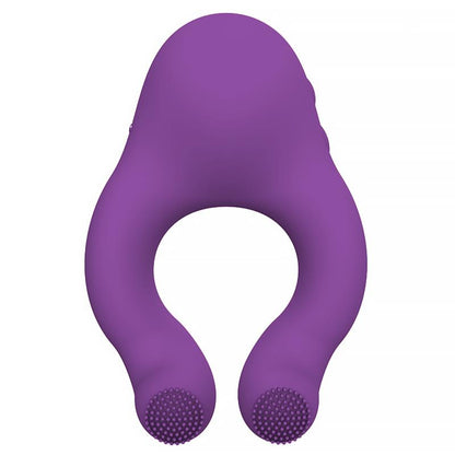 ACTION - FENDA ANILLO VIBRADOR CON LENGUA ESTIMULADOR Y CONTROL REMOTO 3 MOTORES USB MAGNÉTICO