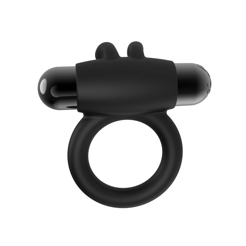 LATETOBED - FERMAX ANILLO VIBRADOR CON CONEJITO USB SILICONA NEGRO