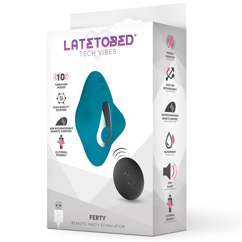 LATETOBED - FERTY ESTIMULADOR DE BRAGUITA CON CONTROL REMOTO USB